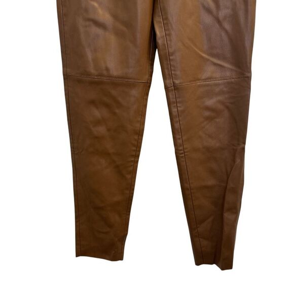 ZARA Brown Leather Pants - Picture 2 of 5